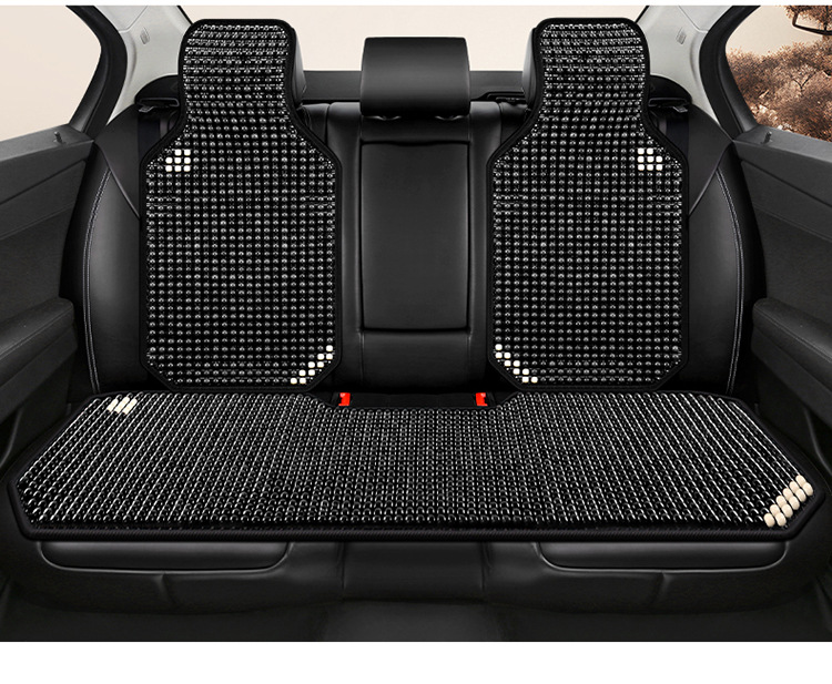 Car Seat Cushion Summer Cooling Pad Single Piece Ice-Cool Pad for Large and Small Cars, Truck Ventilation Breathable Wooden Bead Universal Front Seat Pad
