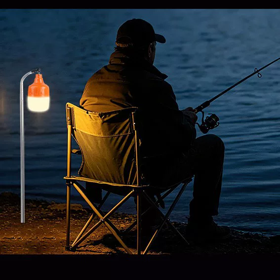 Outdoor Camping Portable Ground-Insertable Camping Leisure Fishing Lighting Lamp Stand Pole