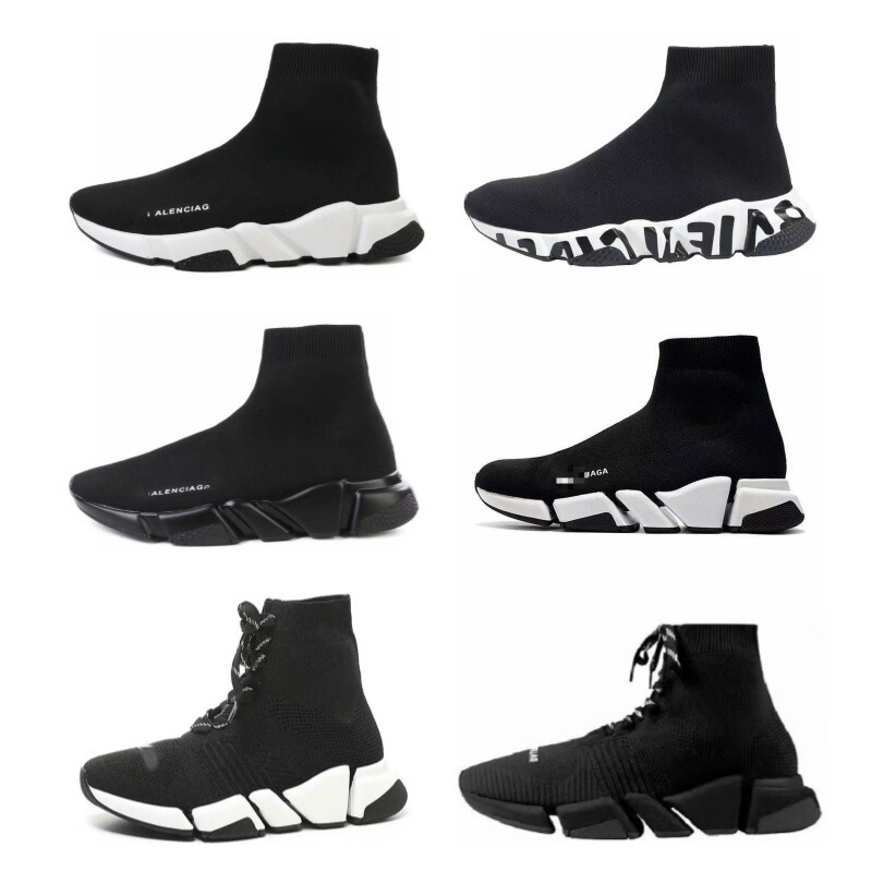 Men's and women's Paris-style socks and shoes, knitted sock boots, thick-soled high-top sneakers with air cushioning, casual sports shoes, trendy cross-border footwear