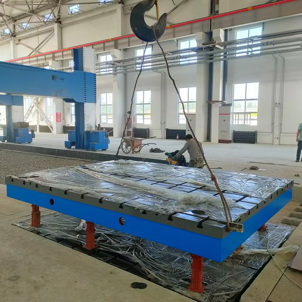 铸铁平台焊接T型槽划线平板装配测量铸铁研磨工作台开槽划线平台