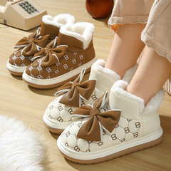 Women's Cotton Shoes for Autumn/Winter, New Model, Thick EVA Sole, Bowknot Design, Outdoor Wear, Warm and Cozy, Snow Boots for Wholesale