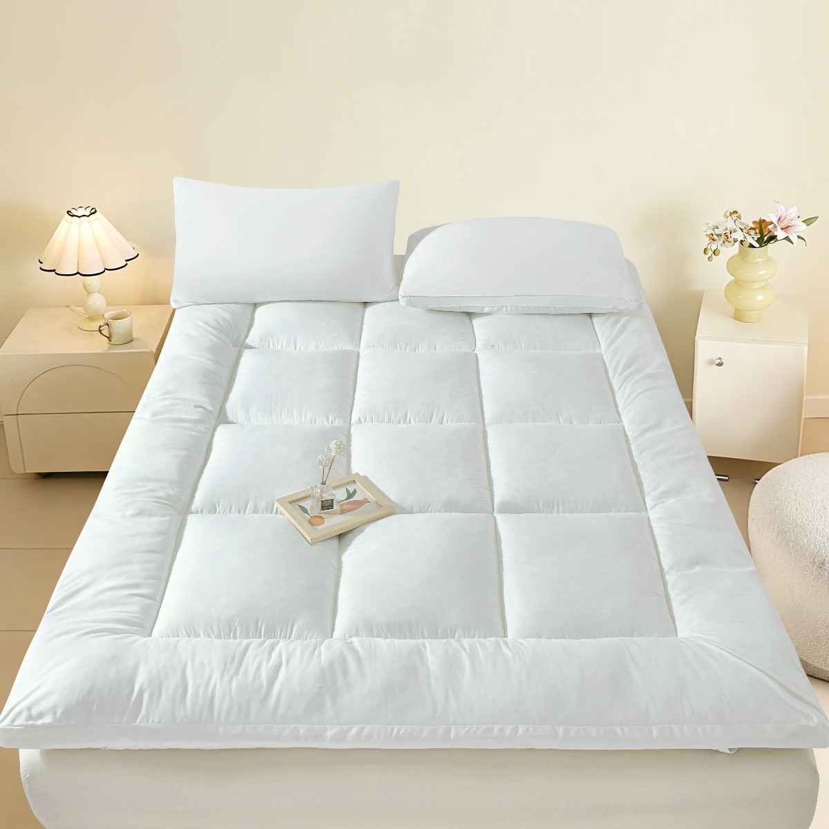 Thickened Mattress Pad for Home Bedroom Rental, Student Dormitory Single Bed Pad, Mattress Topper, Tatami