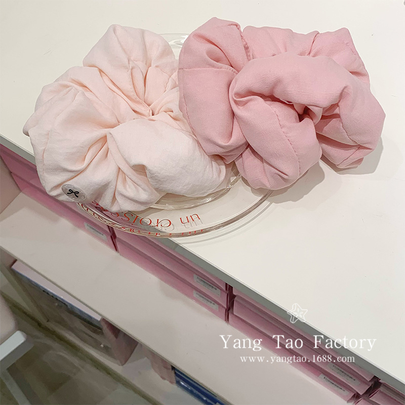 Puff ~ super tamaño arroz blanco nubes intestino grueso anillo de cabello femenino de alto nivel sensación de cabello universal atado cabello cuerda de cabello