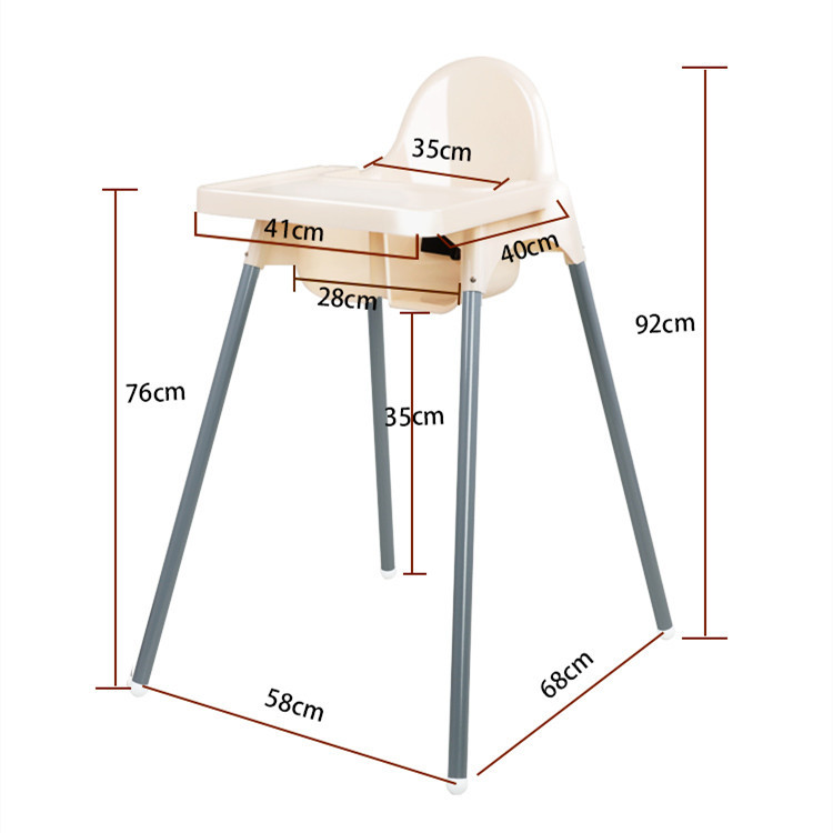 Silla de bebé transfronteriza Silla de comedor de bebé Restaurante Silla de alimentación infantil para niños Silla de comedor Asiento de bebé al por mayor