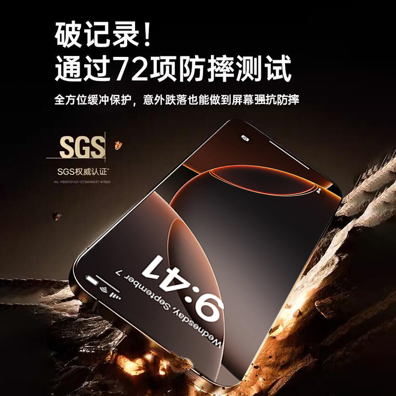 New Model Suitable for Apple 16 Pro Max Tempered Glass Screen Protector, New iPhone 16 Phone Screen Protector, 15/14 Pro Anti-Scratch