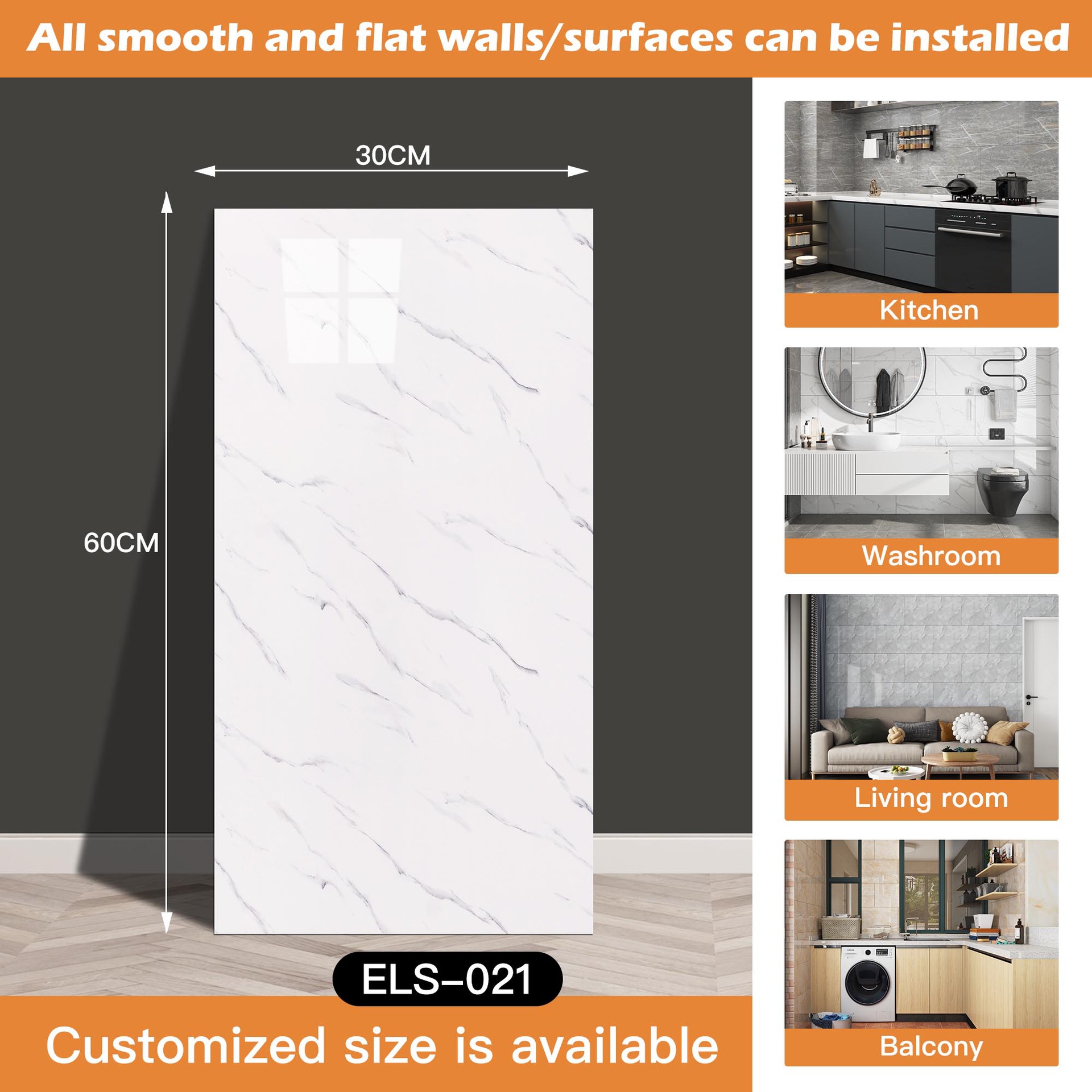 Azulejo de imitación transfronterizo pegatinas de pared papel tapiz autoadhesivo impermeable y a prueba de humedad pegatinas de mármol de baño papel tapiz de pared de fondo restaurado