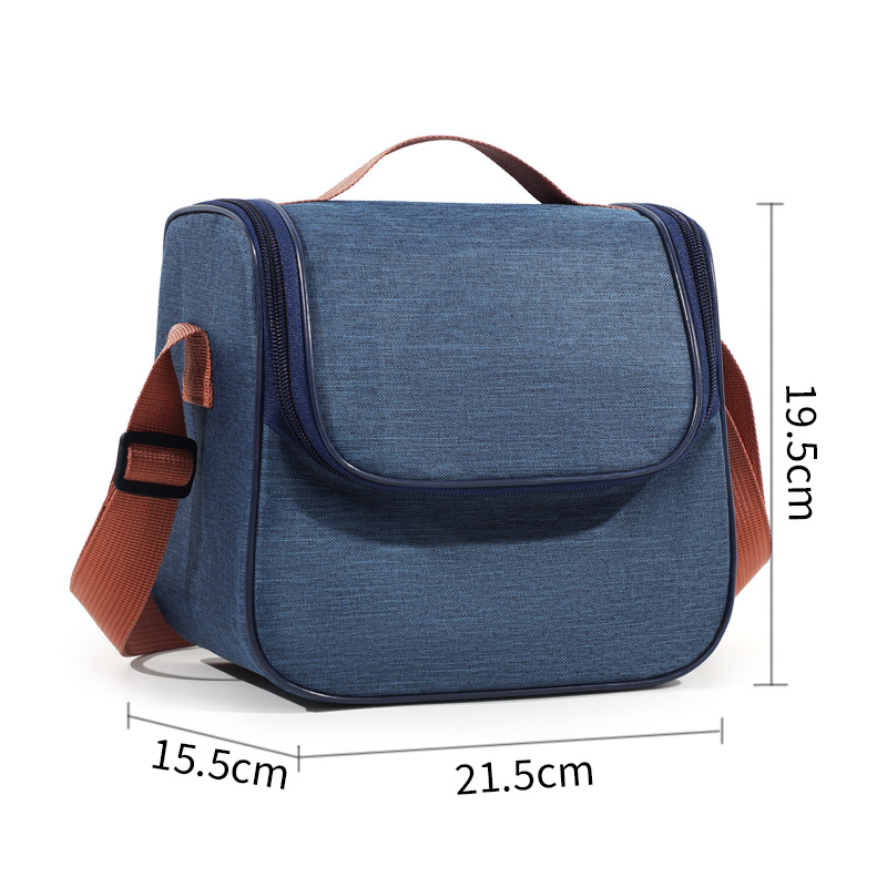 Bolsa aislante portátil simple, papel de aluminio, bolsa de lonchera impermeable, mensajero, bolsa bento portátil con comida, bolsa de almuerzo para el trabajo y la escuela