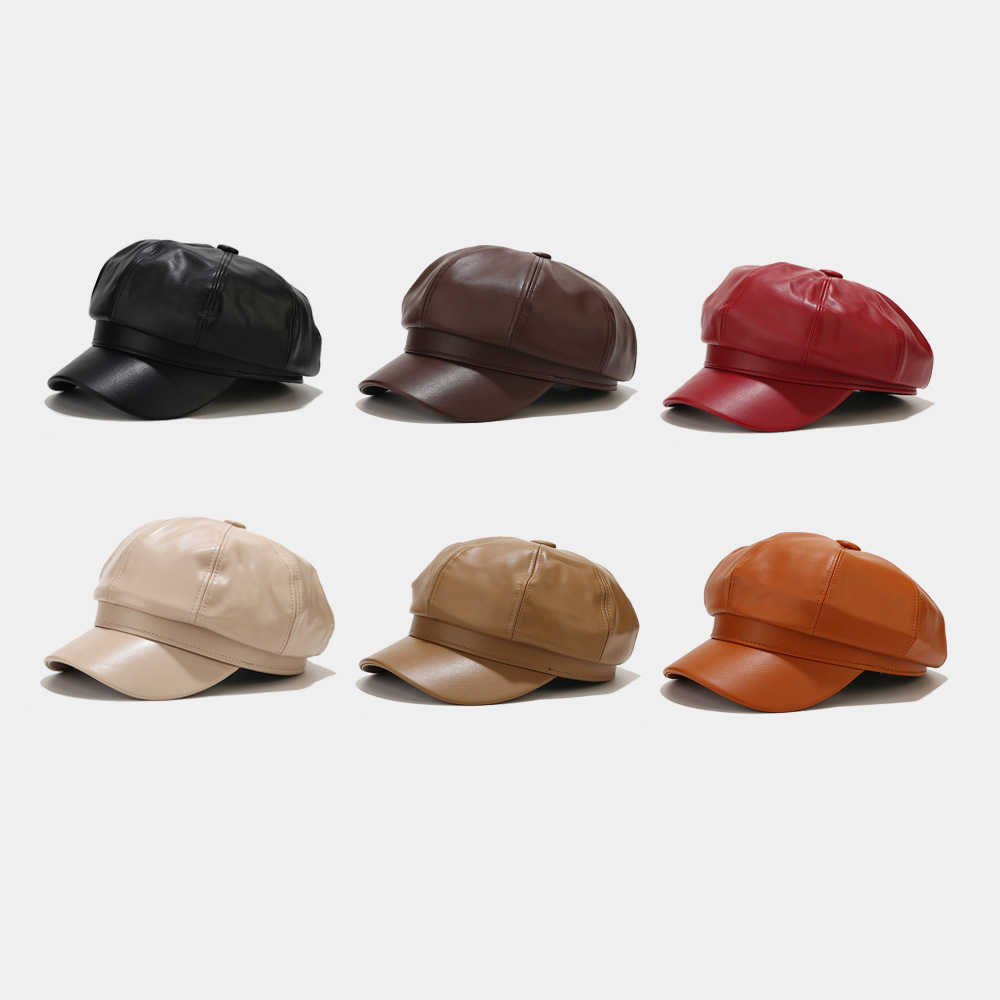 Women's Retro Solid Color Curved Eaves Ivy Cap display picture 1