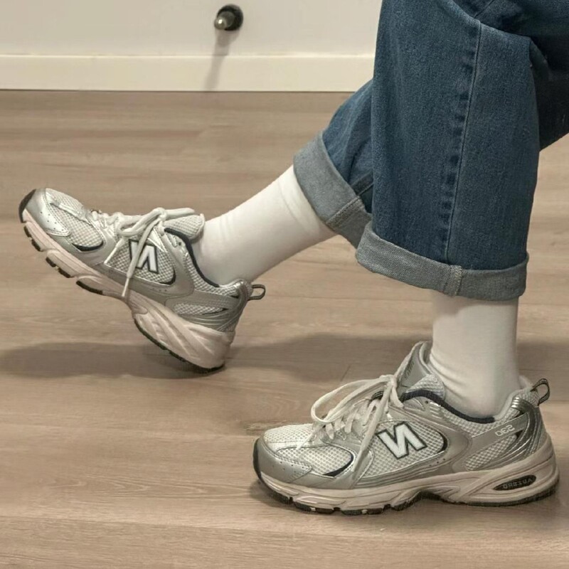 Nb530 Putian Shoes Pure Original Silver Gray Silver Women's and Men's Couple Retro Breathable Sports Thick-Soled Height-Increasing Sneakers