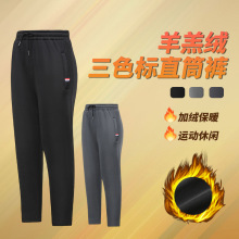 冬季加绒卫裤纯色直筒裤潮流有型宽松显瘦日常休闲好搭运动穿搭