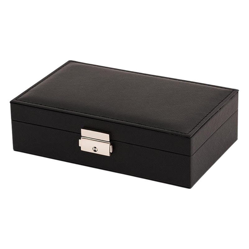 Caja de almacenamiento de joyería caja de joyería portátil caja de almacenamiento de joyería multifuncional transfronterizo pendientes anillo de almacenamiento collar acabado