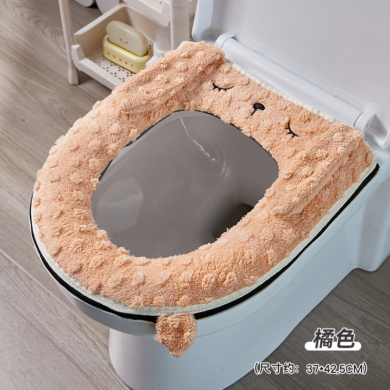 Cute conejo cremallera felpa invierno nuevo estilo de niñas encantador hogar felpa engrosado suave rodeado