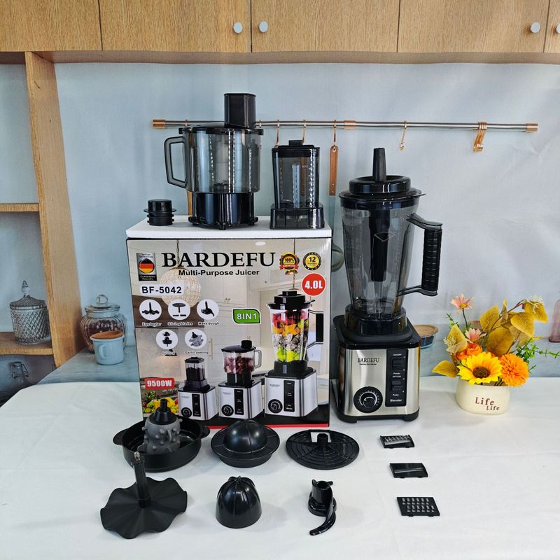 跨境 4L8in1blender北美家用大容量金属不锈钢榨汁机绞肉机破壁机|undefined