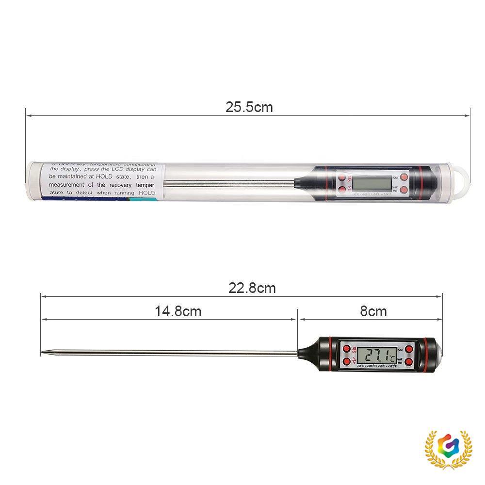 ⇛工厂直销食品温度计笔式筒装食物探测探针式电子数显家用厨房