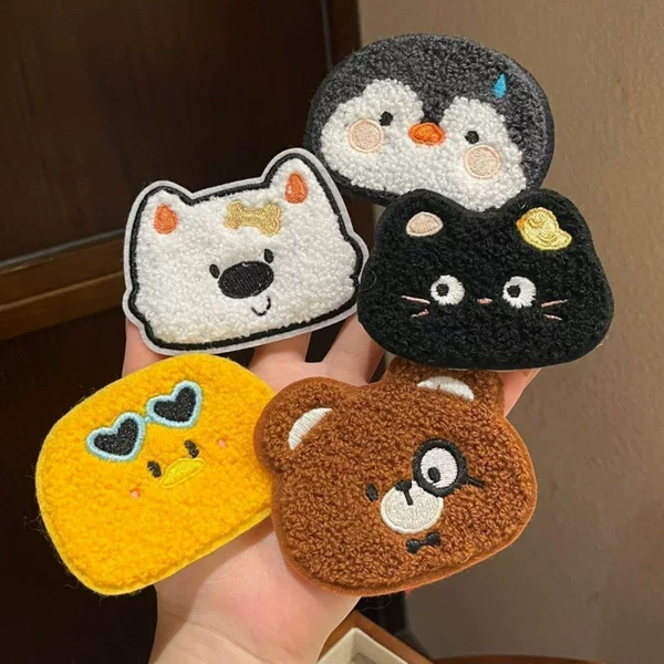 Cute and Adorable Animal-Themed Bangs Stickers, Soft and Cute Cartoon, Fun and Playful Magic Stickers for Tidying Up Loose Hair, Hair Accessory