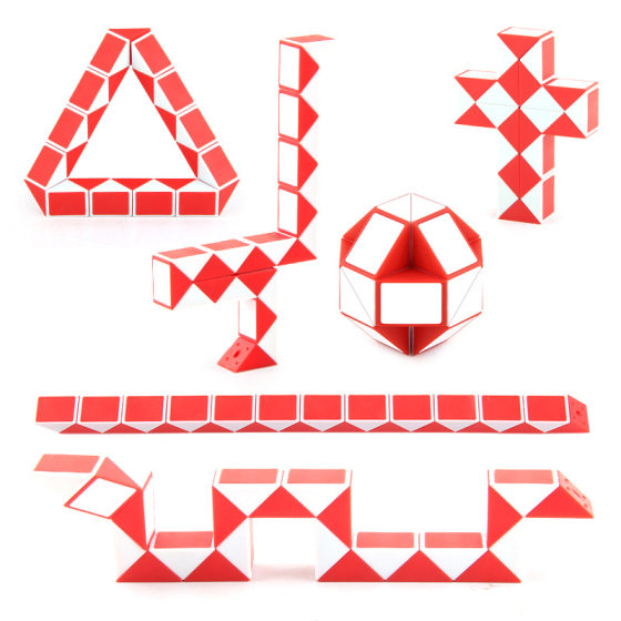 Varied small magic ruler 24 segment educational toys alien folding magic ruler magic snake color 24 small magic ruler Rubik's cube wholesale