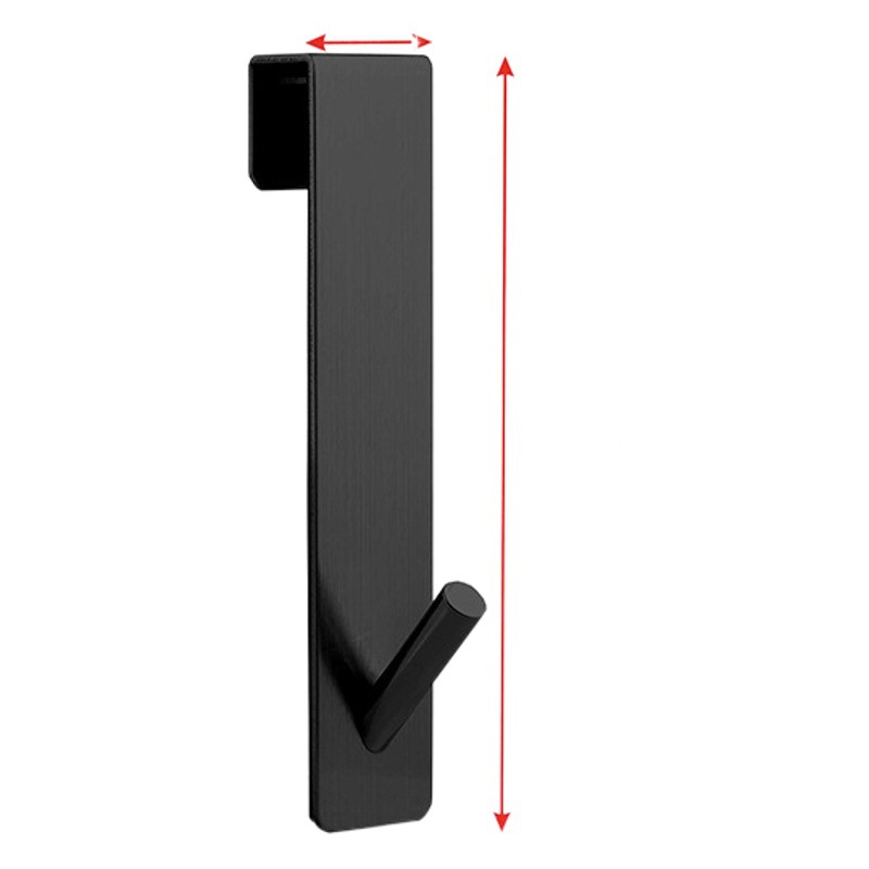 Gancho trasero de acero inoxidable de doble cara metal antipalo fácil almacenamiento ropa gancho trasero colgando doble gancho cuarto de baño gancho puerta de cristal en stock