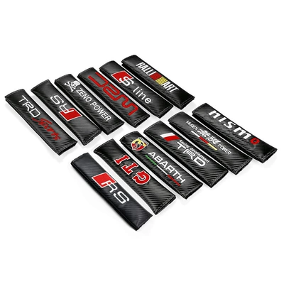 Hot foreign trade explosions factory direct car accessories carbon fiber seat belt shoulder pad suit belt cover (Seat belt shoulder pad)