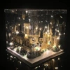 Medium Hogwarts Magic Castle 5888 pellets 4 figures + tools + lighting + dustproof box