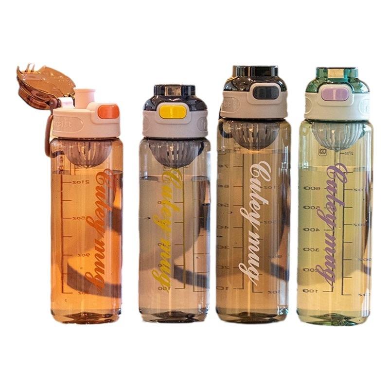 Shanghe bebida directa gran capacidad deportes taza de agua con cuerda de escala portátil hervidor compartimiento de té taza de plástico de alto valor de color