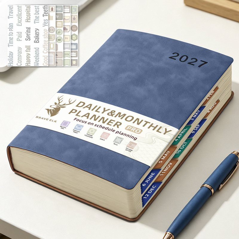 Amazon 2027 Schedule Planner A5 English Planner Spanish Daily One-Page Time Management Notebook