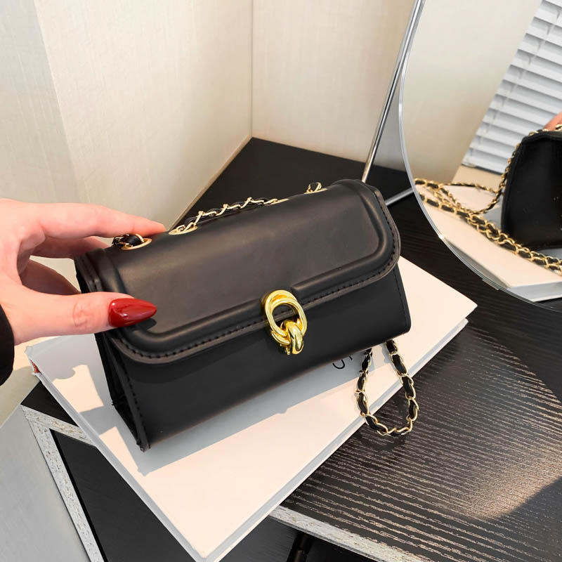 Cataramă cu lanț, ocazional, crossbody cu umăr, personalitate, culoare solidă, simplu 2024, frumos, pătrat mic, pentru femei_voghion.com