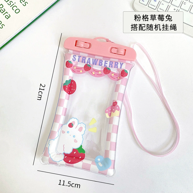 手机防水袋可触屏游泳外卖专用骑手漂流透明潜水套密封防雨保护袋