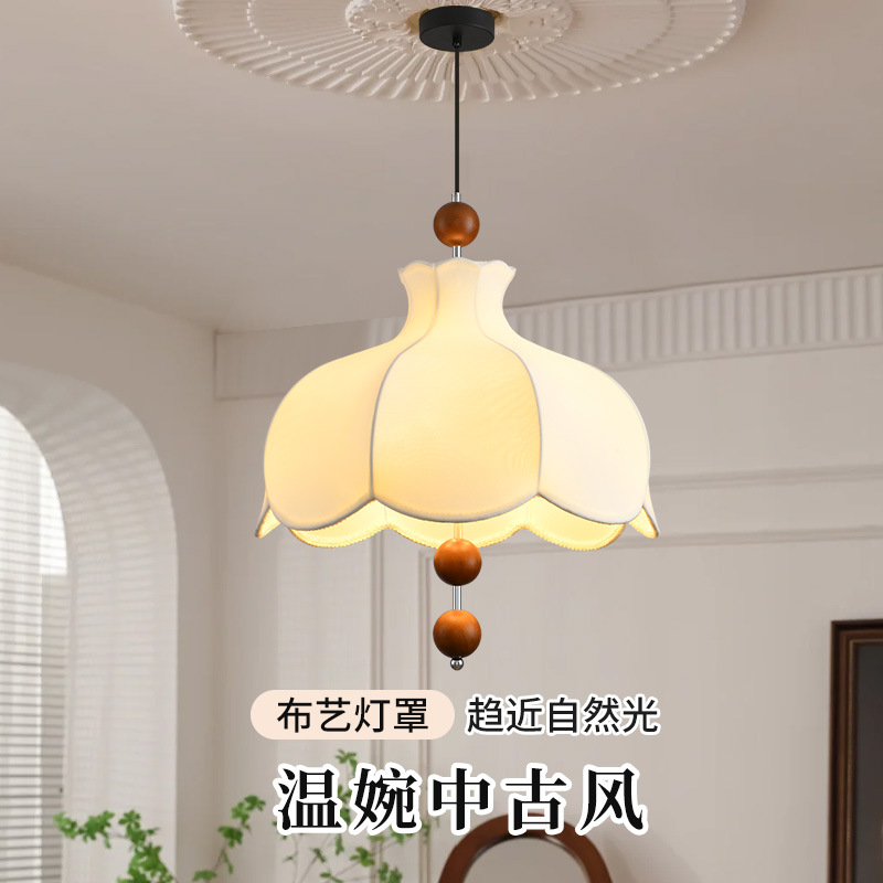 lámpara de dormitorio estilo medieval francés lámpara de estudio tela retro lámpara de comedor lámpara de comedor lámpara de habitación