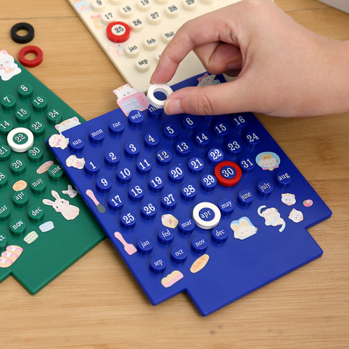 Ring Perpetual Calendar DIY Circle Desk Calendar 2024 Creative Office Desk Ornaments Ins Internet Celebrity Acrylic Calendar