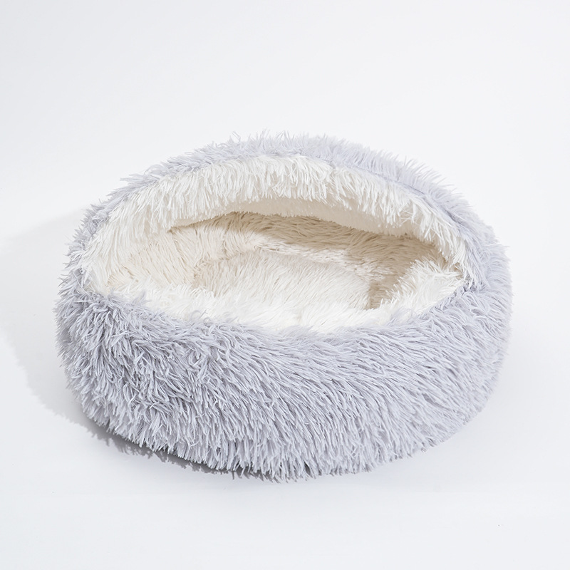 Nido para gatos Cálido en invierno Casa para gatos gruesa cerrada Nido de concha grueso grande Four Seasons Cama para mascotas de casa para perros universal