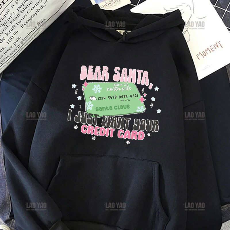 Merry Christmas Harajuku New Year Women Man Graphic Hoodies