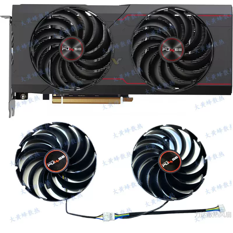 Вентилятор для видеокарты SAPPHIRE RX6700XT / 6700 PULSE Platinum Edition, модель CF1010U12D