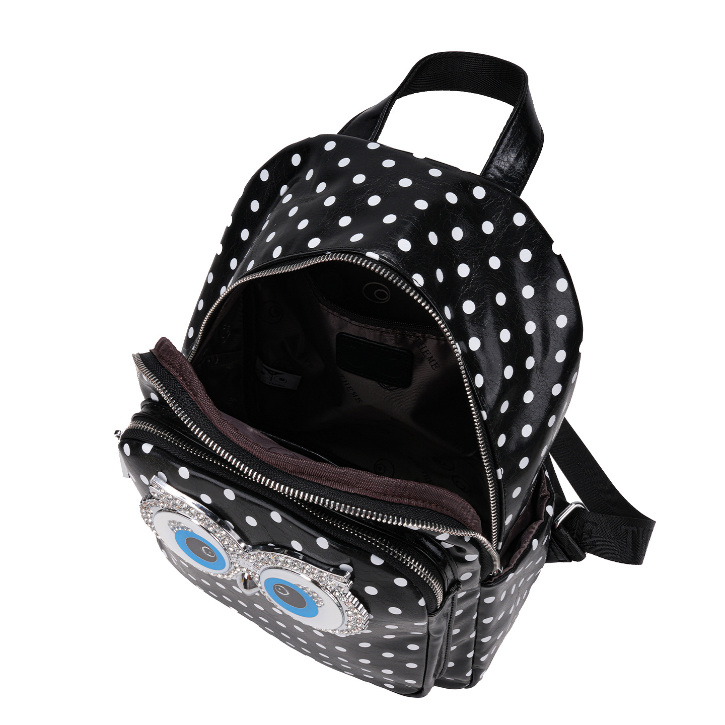 Mochila de moda damas onduladas de moda mochila de estudiantes con cremallera de gran capacidad de diseño de viaje de moda 2881 #