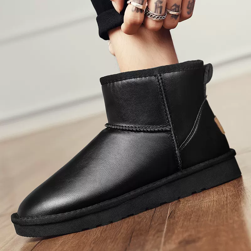 大码冬季雪地靴男2025新款加厚加绒保暖棉拖鞋防滑防水韩版休闲棉