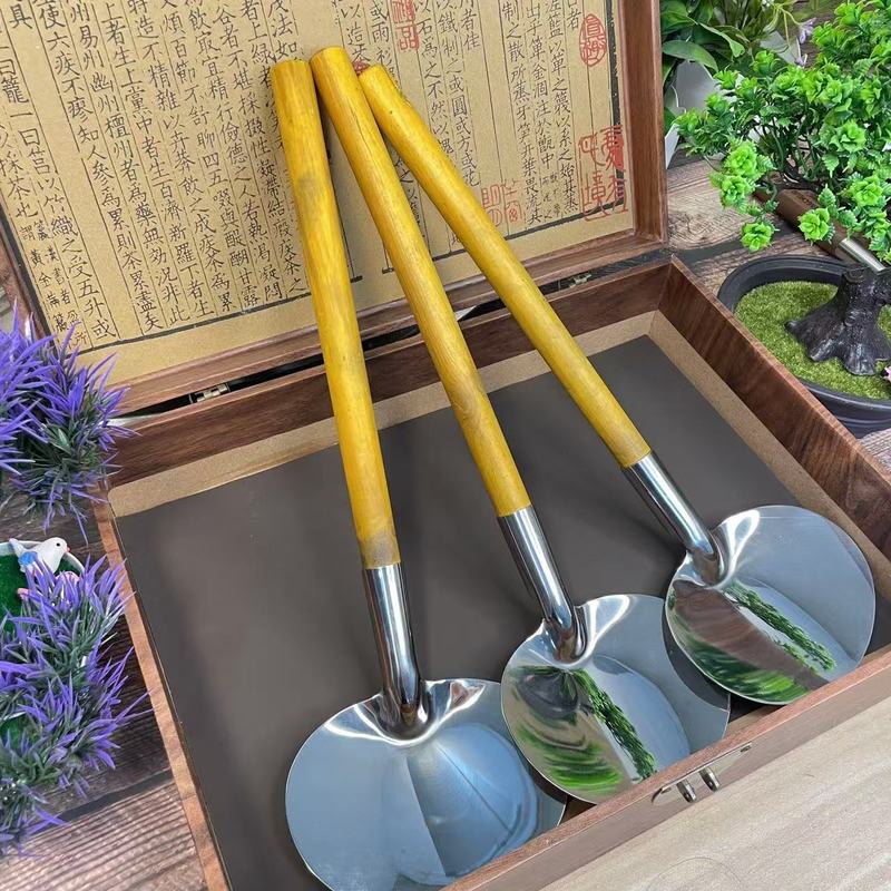 調理用スパチュラ、木柄スパチュラ、フライパンスプーン、ステンレス製苗家土家スプーン、ノンスティックパン、火傷防止、家庭用シェフ、昔ながらのスタイル|undefined