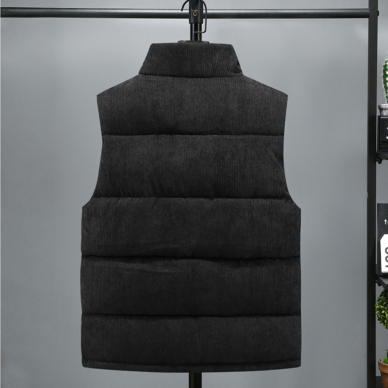 Nuovo gilet in velluto a coste di cotone alla moda, autunno e inverno, casual, spesso, caldo, con spalle larghe, taglie forti, tendenza maschile_voghion.com