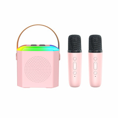 工場外国貿易ダブルマイクポータブルカラフルな小型 Bluetooth スピーカー RGB カラフルなライトカード屋外カラオケプレーヤー Y1