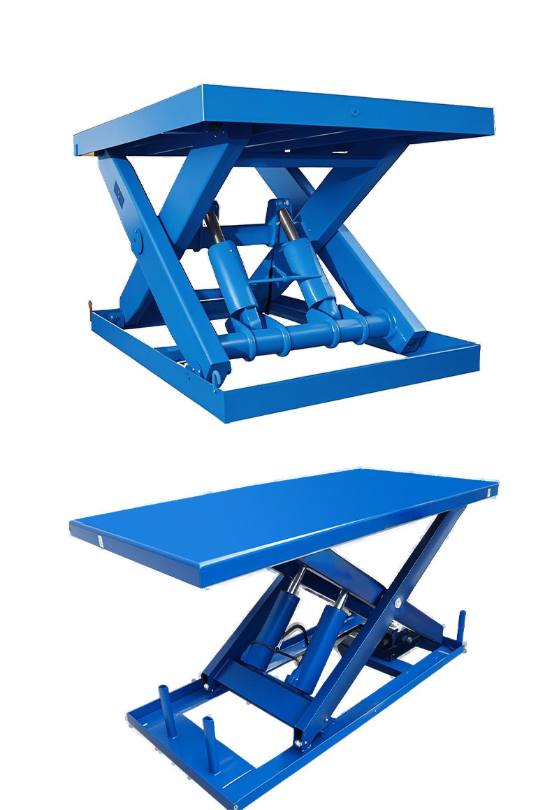 Fixed scissor-type lifting platform elevator, electric hydraulic factory workshop cargo lift