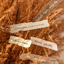 糖诗贴纸包 零碎心迹系列 英文手帐装饰打底素材50张入 6款