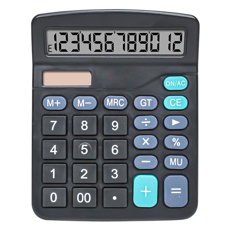 Calculadora estudiante 12-bit ordenador solar estudiante de energía dual Calculadora de color Calculadora de oficina