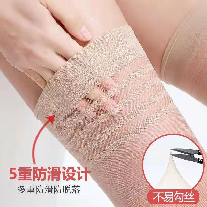 Long tube stockings women's summer thin calf socks black flesh color anti-hook silk mid-tube stockings sexy thin knee-high socks