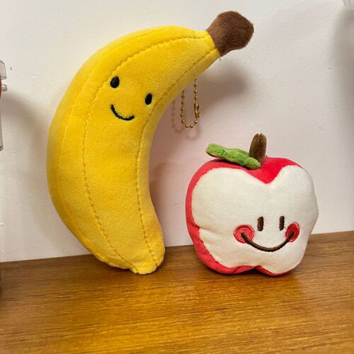 Cute children's creative fruit plush toy banana apple doll pendant keychain GJ181