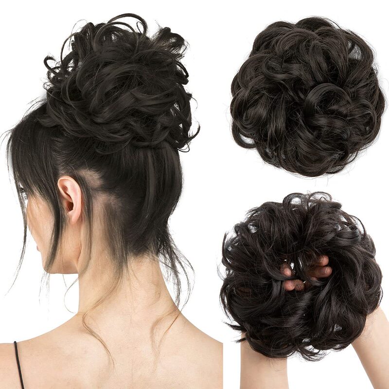European and American messy hair bun wavy hair synthetic ponytail hair piece a variety of multi-color wig bun hair ring European and American messy hair bun wavy hair synthetic ponytail hair piece a variety of multi-color wig bun hair ring