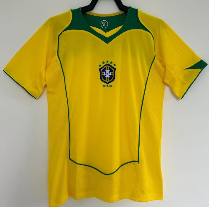 Camiseta de fútbol retro clásica versión nostálgica Brasil España México Alemania Serie transfronteriza Camiseta de una pieza