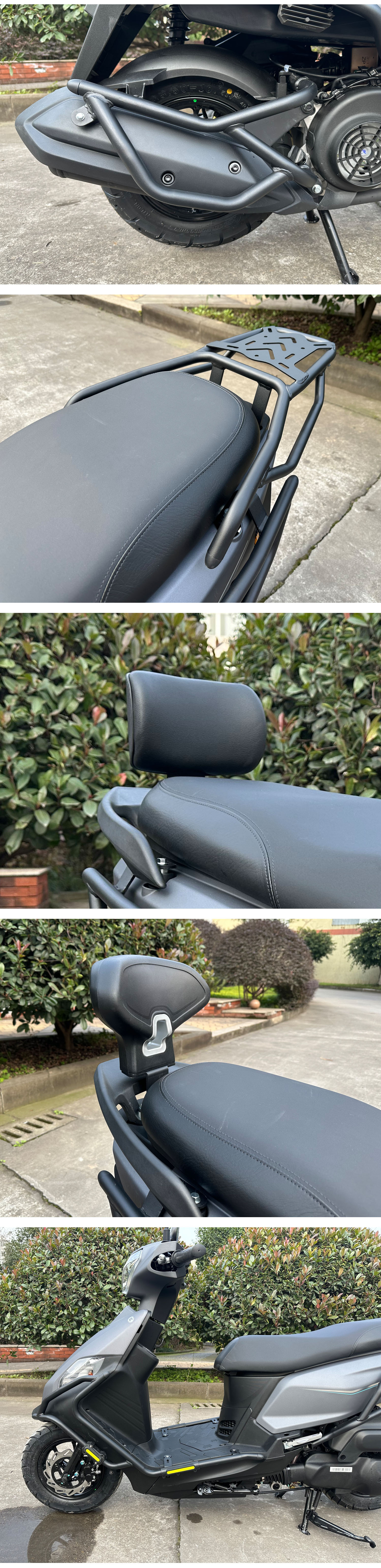 Suitable for Sanyang Dijue 125 bumper anti-fall bumper tail frame exhaust bar backrest modified accessories carbon steel thickening