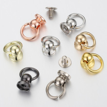 铜制带环和尚头奶嘴钉 旋转吊环手机壳玩偶挂耳装饰钉diy饰品配件