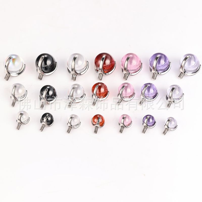 Pointed titanium steel lip stud product view