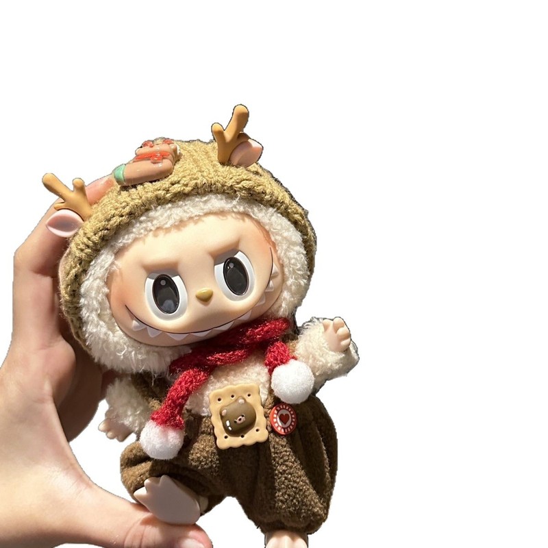 Labubu クリスマスココアコットンベビー服 15 センチメートルトレンディバブルマート 10 センチメートルラブブかわいい 20 オーバーオール|undefined