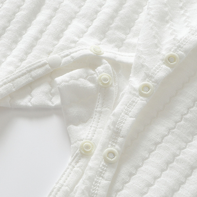 Recién nacido aire acondicionado ropa verano manga larga mono bebé mameluco bebé protección del vientre