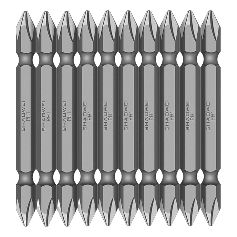 Двуглавая крестовая отвертка Shaowei PH1-PH1-75-6.35 электрическая двухголовая отвертка двойного назначения, сильная Магнитная ветровая отвертка